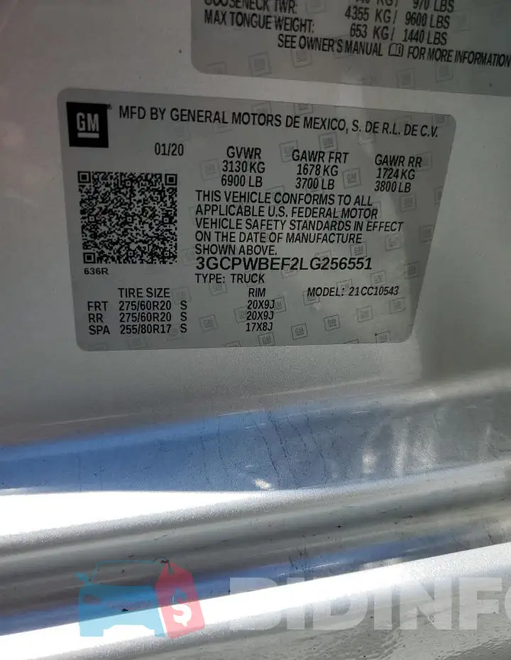 3GCPWBEF2LG256551 Photo# 12