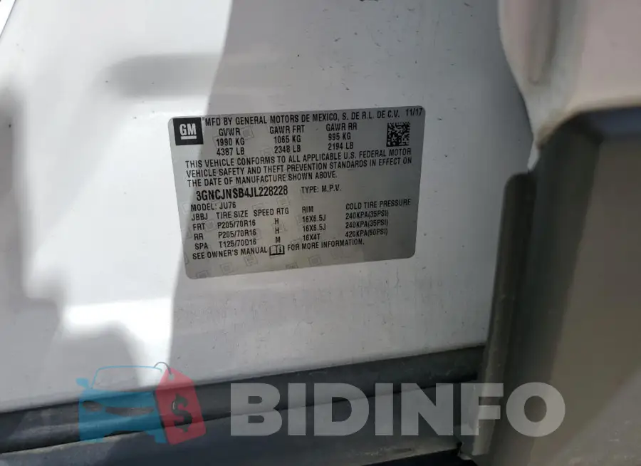 3GNCJNSB4JL228228 Photo# 12