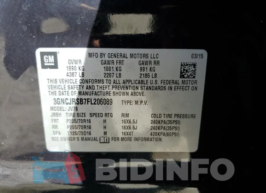3GNCJRSB7FL206089 Photo# 13