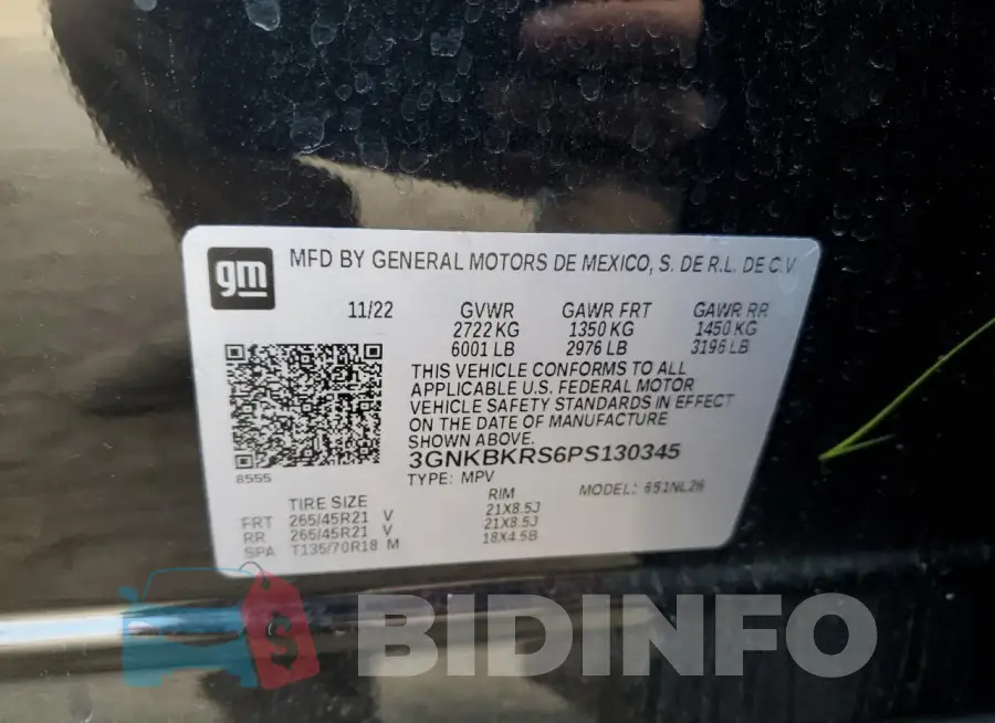 3GNKBKRS6PS130345 Photo# 12