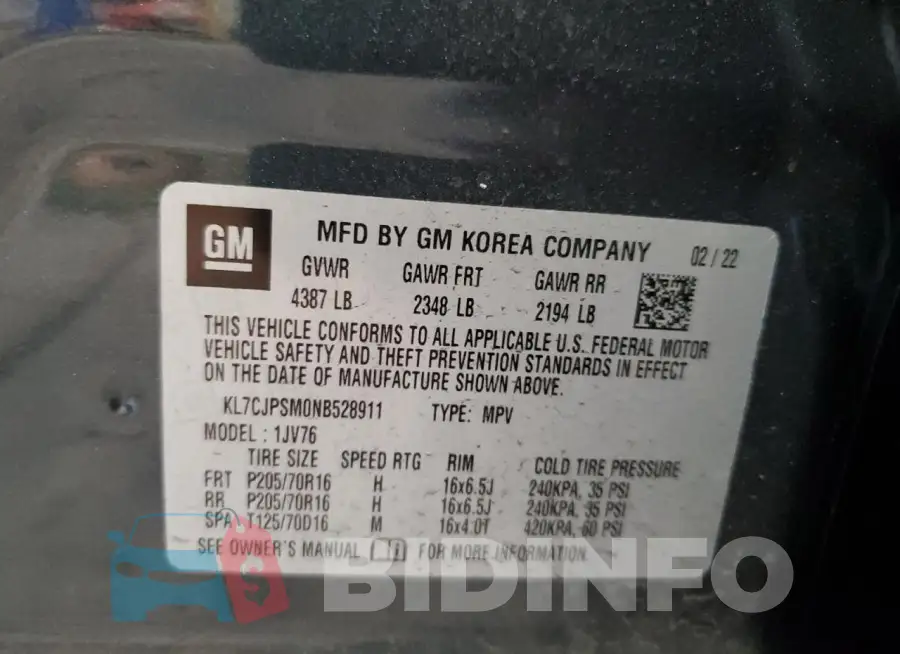KL7CJPSM0NB528911 Photo# 13