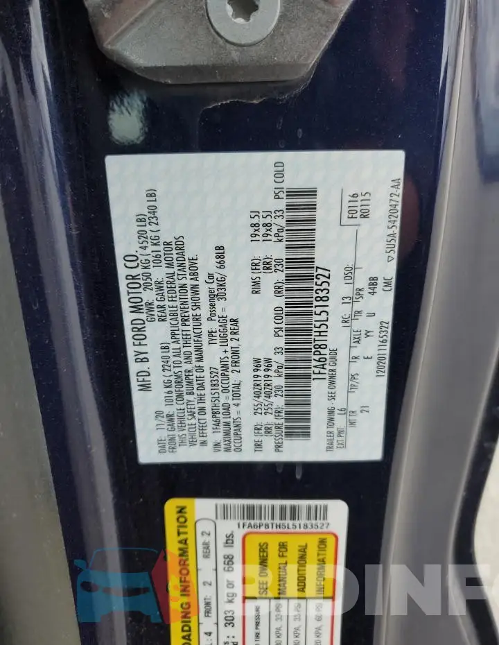1FA6P8TH5L5183527 Photo# 13
