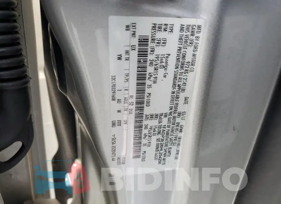 1FADP3E28HL254256 Photo# 12