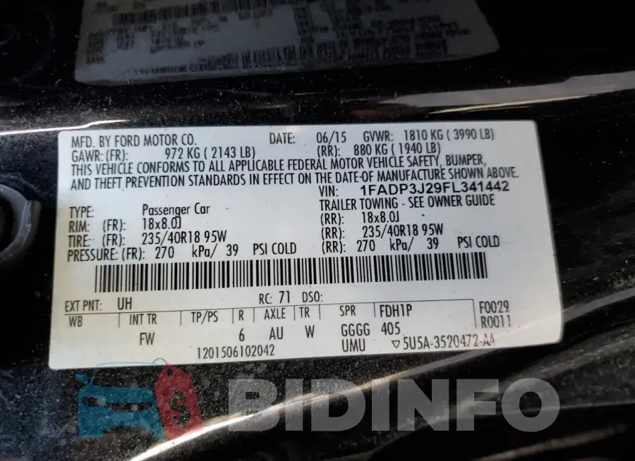 1FADP3J29FL341442 Photo# 13