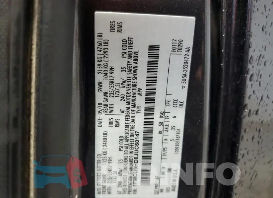 1FMCU9HD8JUC60147 Photo# 13