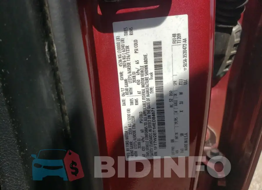 1FT7W2BT1HED84871 Photo# 12