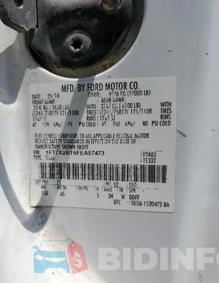 1FT7X2BT6FEA57473 Photo# 12
