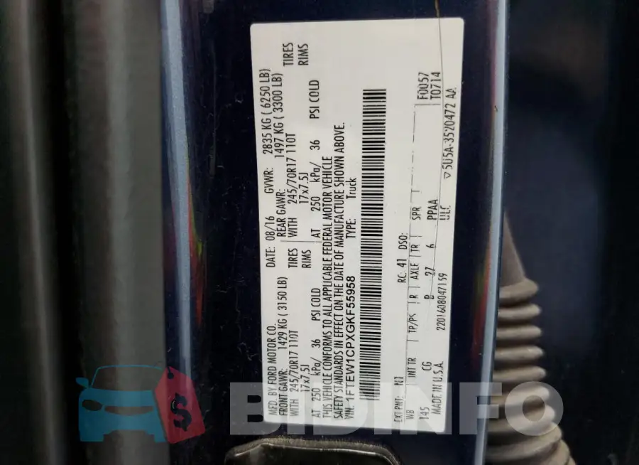 1FTEW1CPXGKF55958 Photo# 12