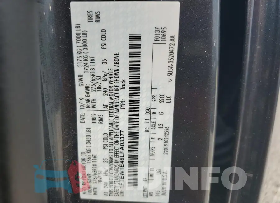 1FTEW1E46LFA03377 Photo# 12