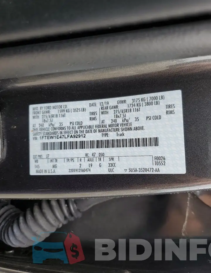 1FTEW1E47LFA92912 Photo# 12