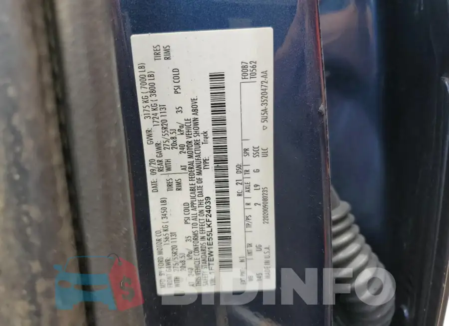 1FTEW1E55LKF24039 Photo# 12