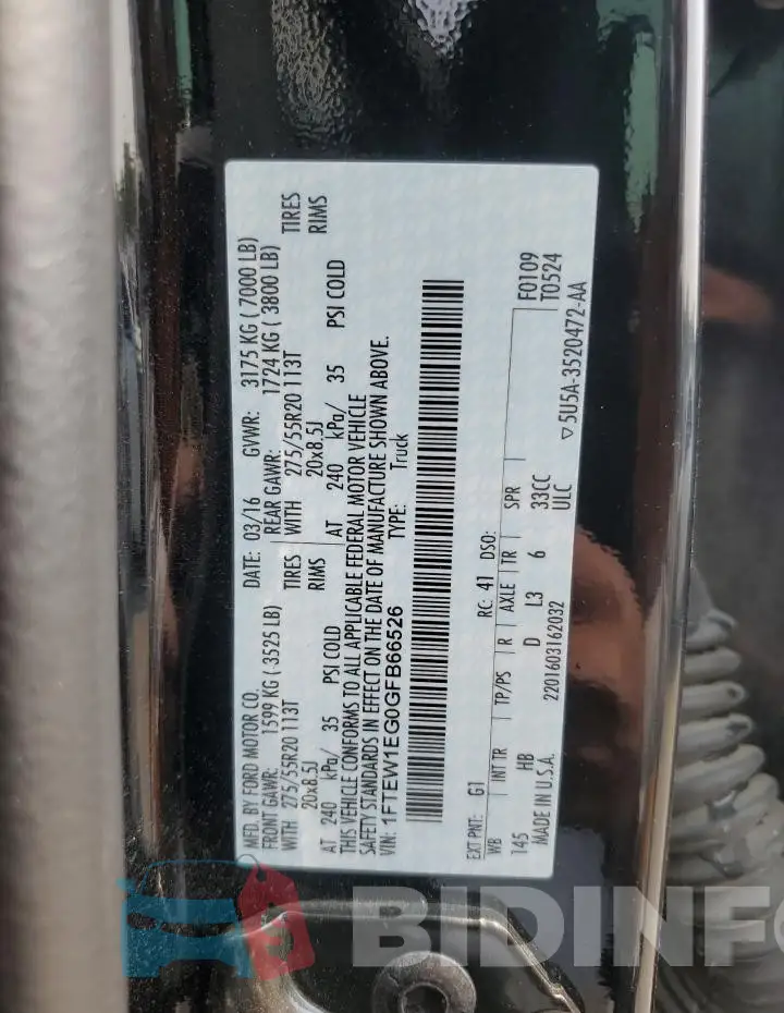 1FTEW1EG0GFB66526 Photo# 12