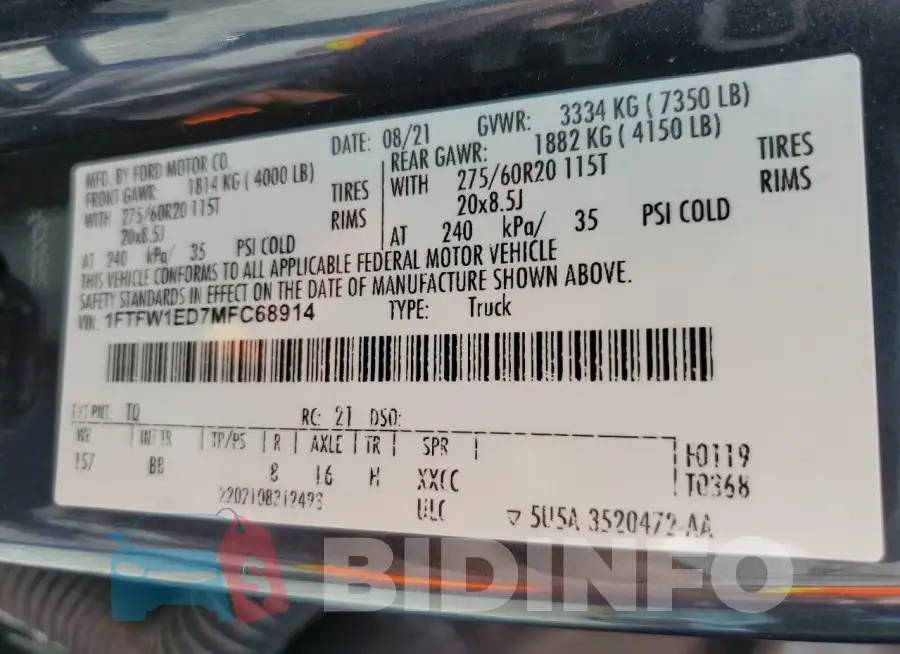 1FTFW1ED7MFC68914 Photo# 12
