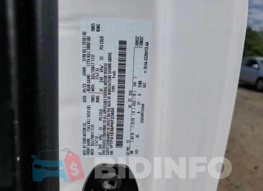 1FTFX1E56PKF23800 Photo# 12