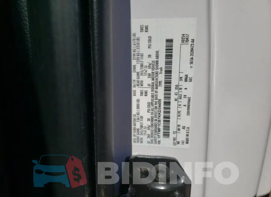1FTMF1CB7KKD34455 Photo# 12