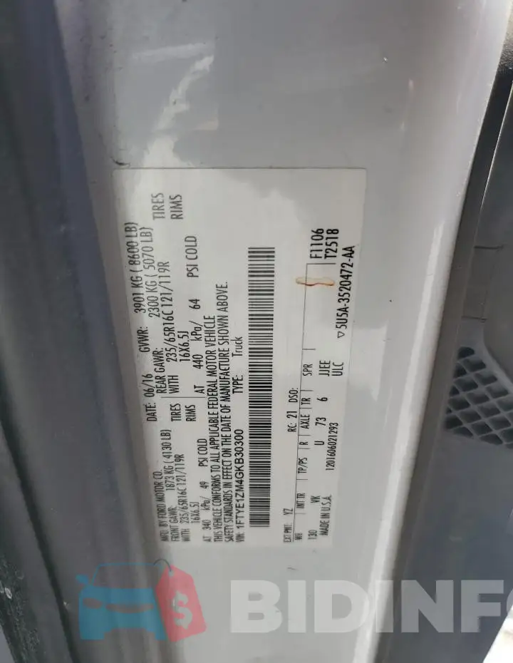 1FTYE1ZM4GKB30300 Photo# 13