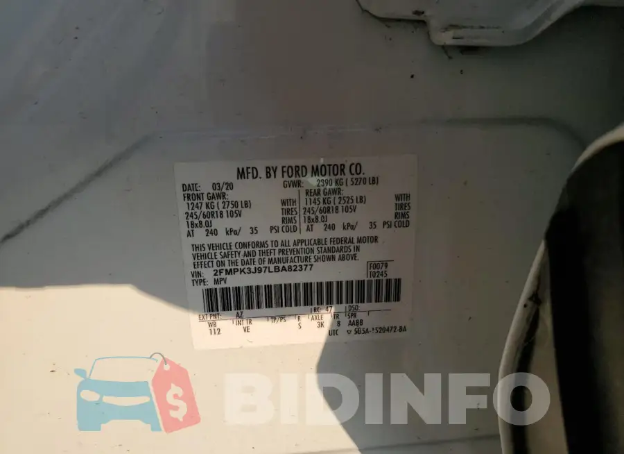 2FMPK3J97LBA82377 Photo# 13