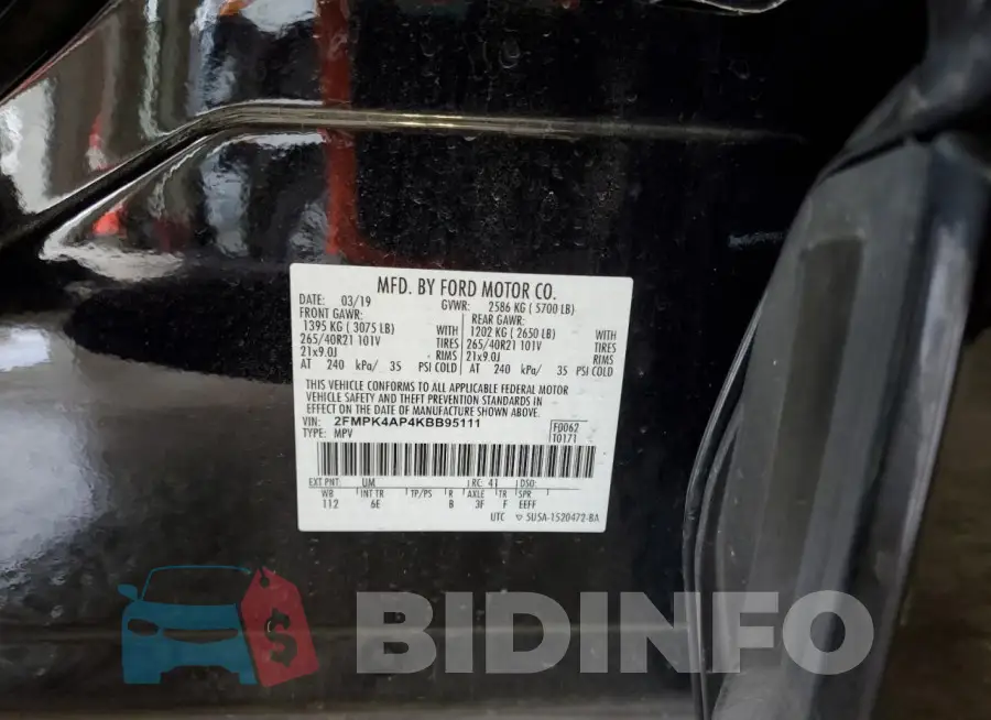2FMPK4AP4KBB95111 Photo# 13