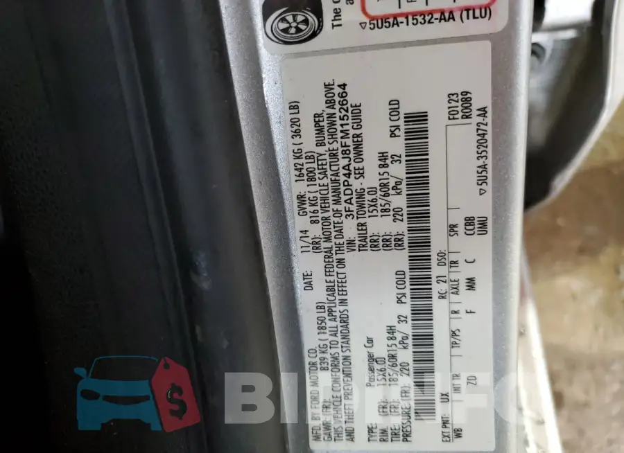 3FADP4AJ8FM152664 Photo# 12