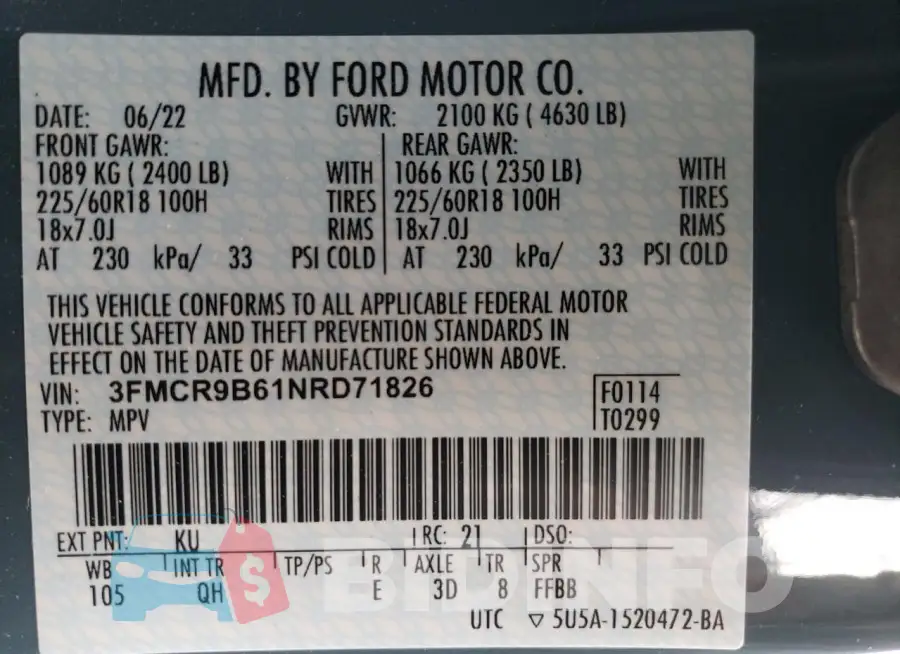 3FMCR9B61NRD71826 Photo# 12
