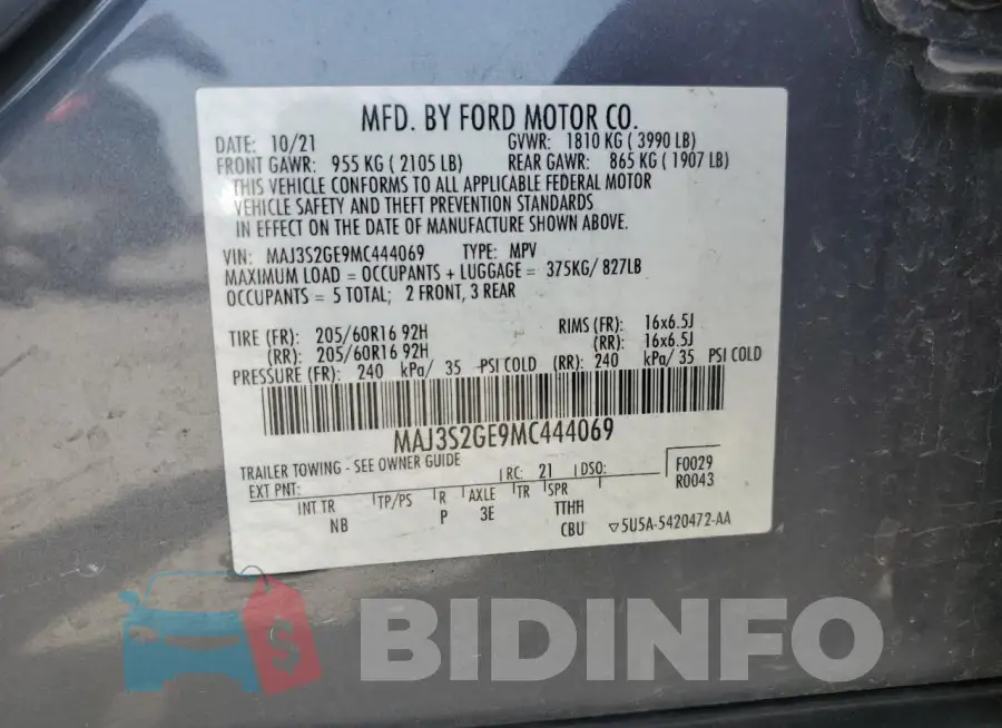 MAJ3S2GE9MC444069 Photo# 12