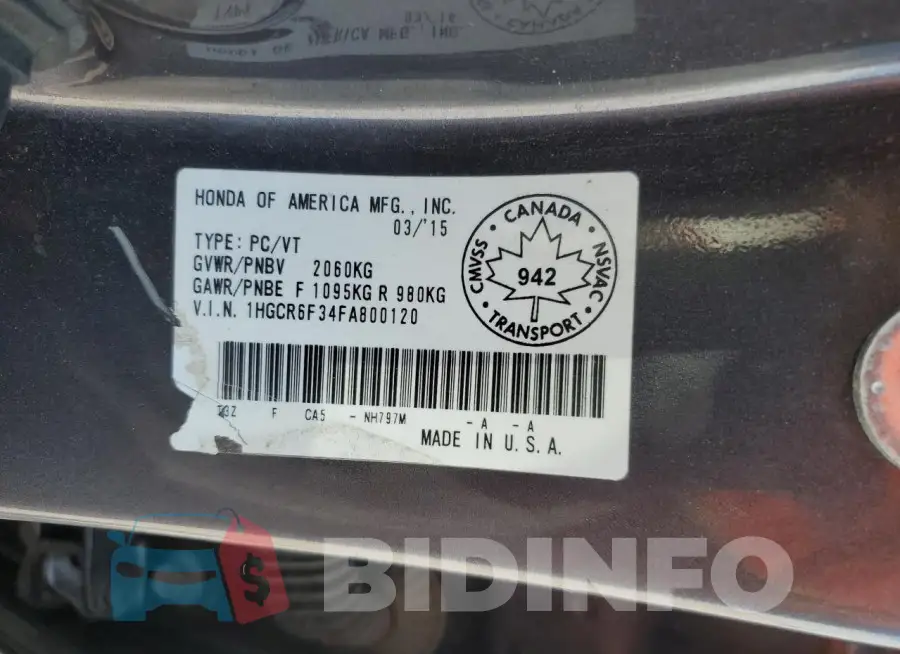 1HGCR6F34FA800120 Photo# 13