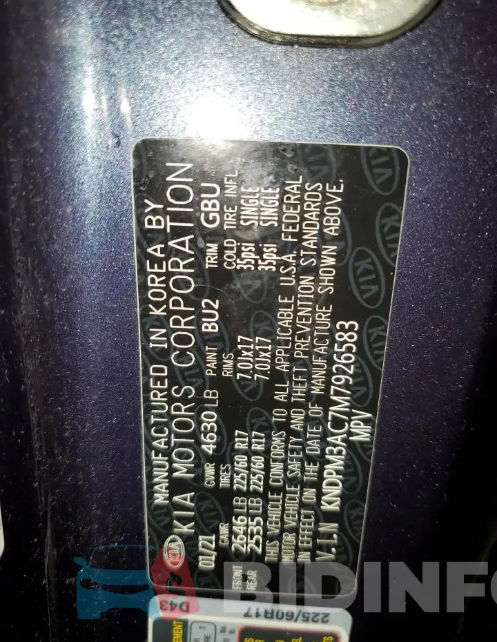 KNDPM3AC7M7926583 Photo# 12