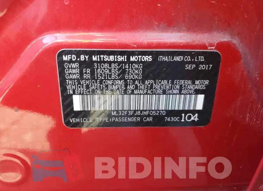 ML32F3FJ8JHF05270 Photo# 12