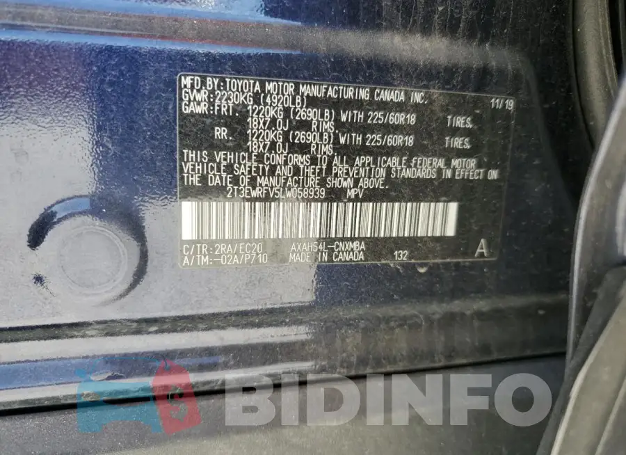 2T3EWRFV5LW058939 Photo# 12