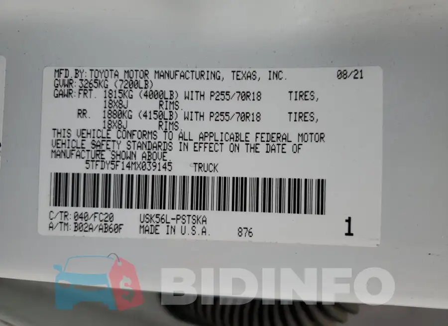 5TFDY5F14MX039145 Photo# 12