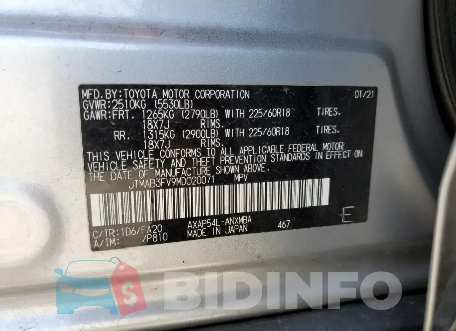 JTMAB3FV9MD020071 Photo# 13