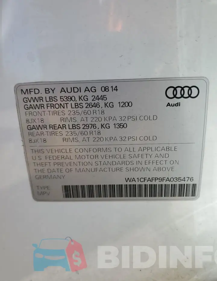 WA1CFAFP9FA035476 Photo# 13