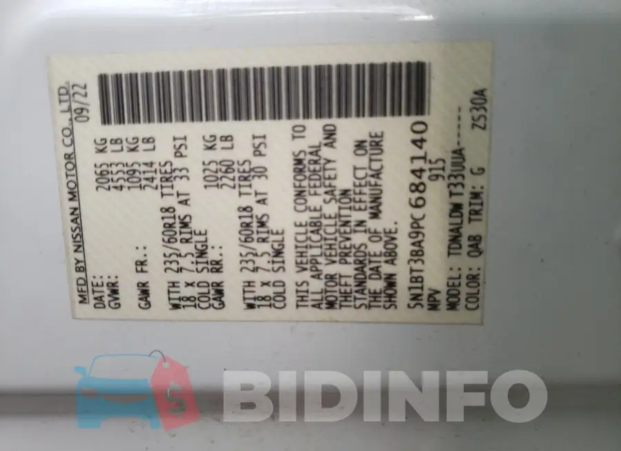 5N1BT3BA9PC684140 Photo# 13