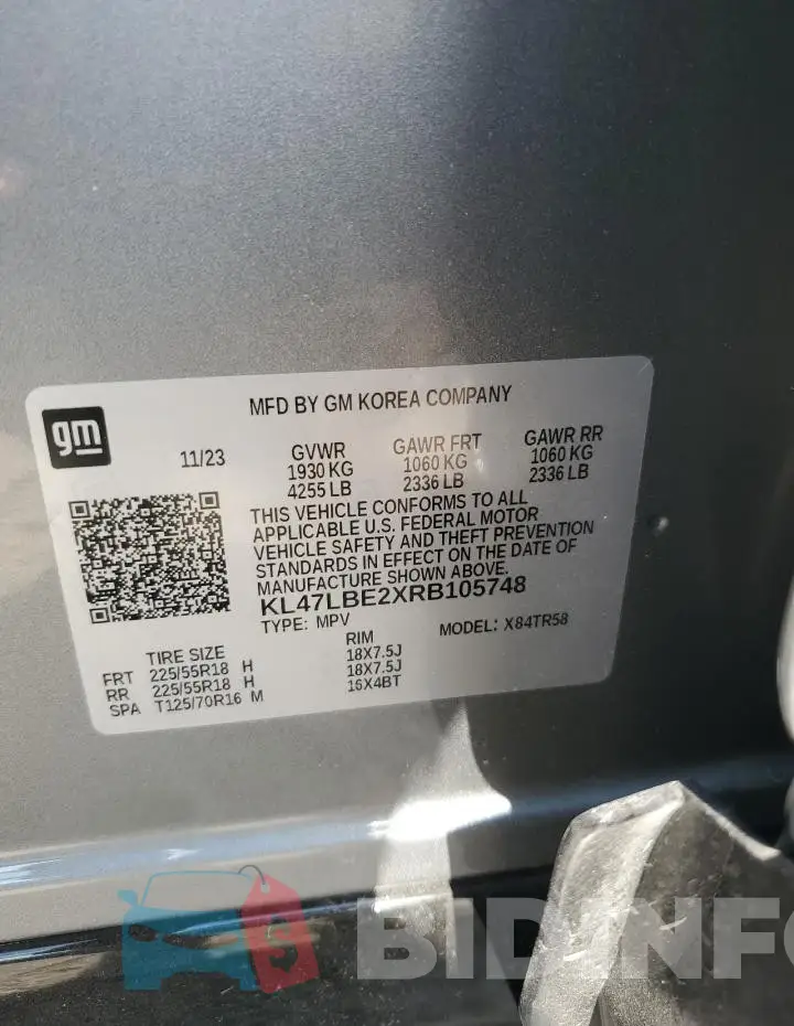 KL47LBE2XRB105748 Photo# 13
