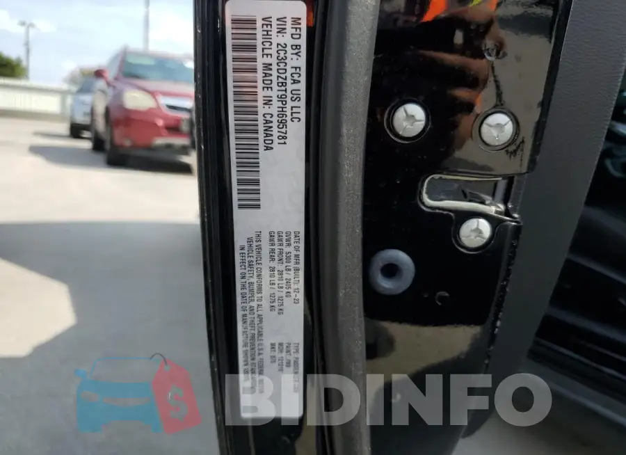 2C3CDZBT9PH695781 Photo# 12
