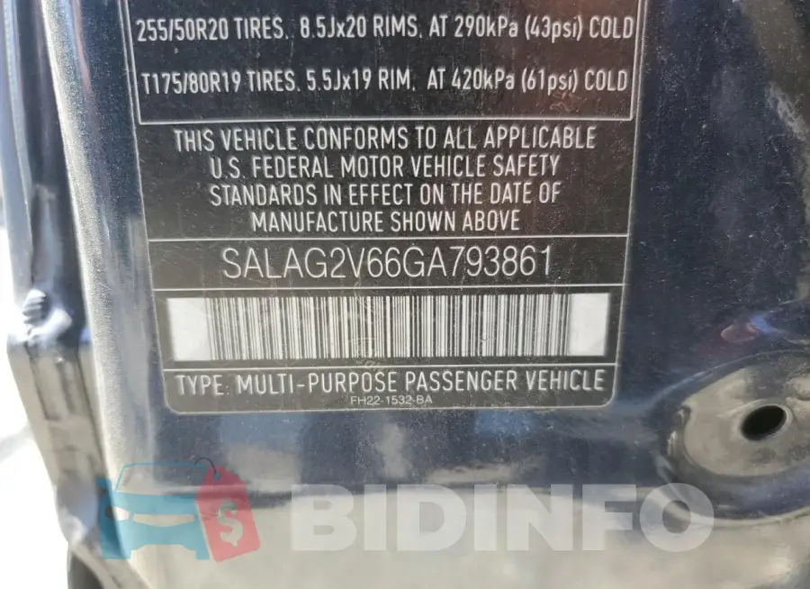 SALAG2V66GA793861 Photo# 12