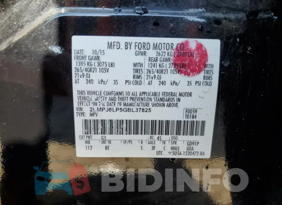 2LMPJ8LP5GBL37825 Photo# 14