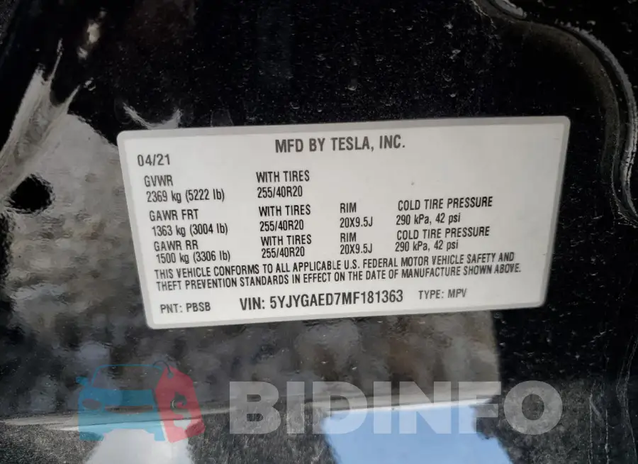 5YJYGAED7MF181363 Photo# 14
