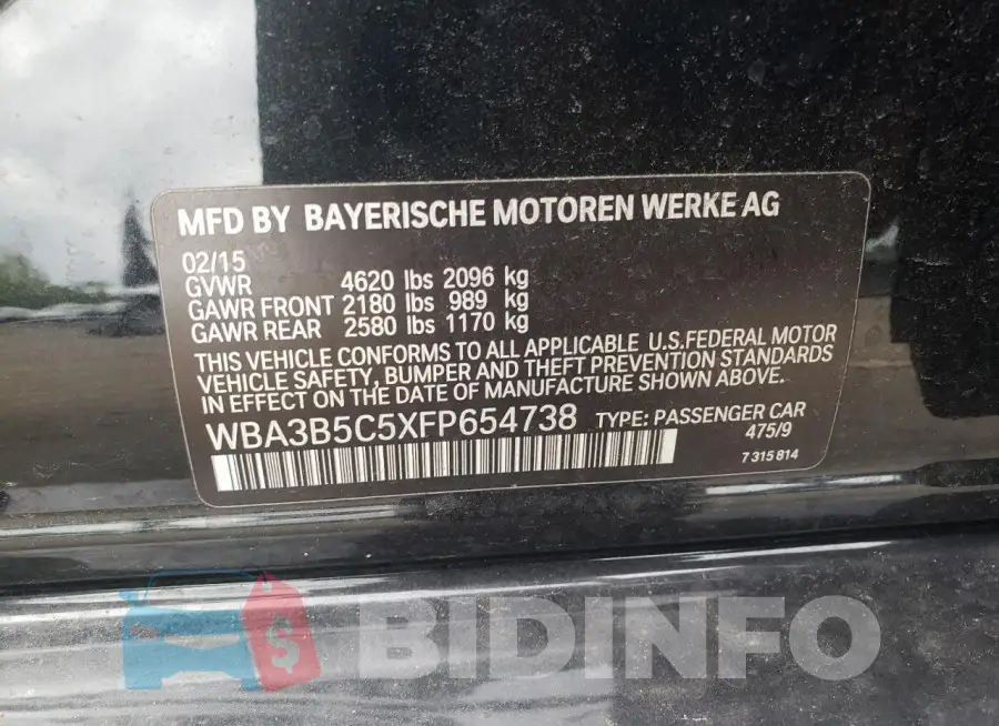 WBA3B5C5XFP654738 Photo# 13
