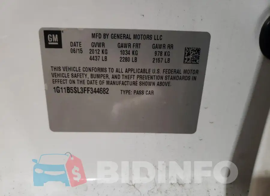 1G11B5SL3FF344682 Photo# 13