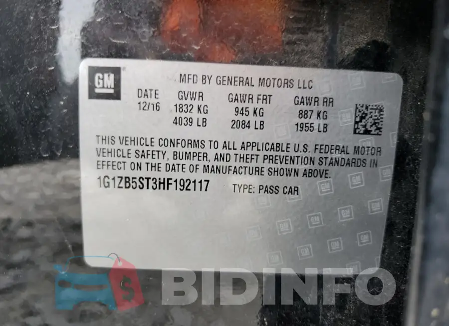 1G1ZB5ST3HF192117 Photo# 12