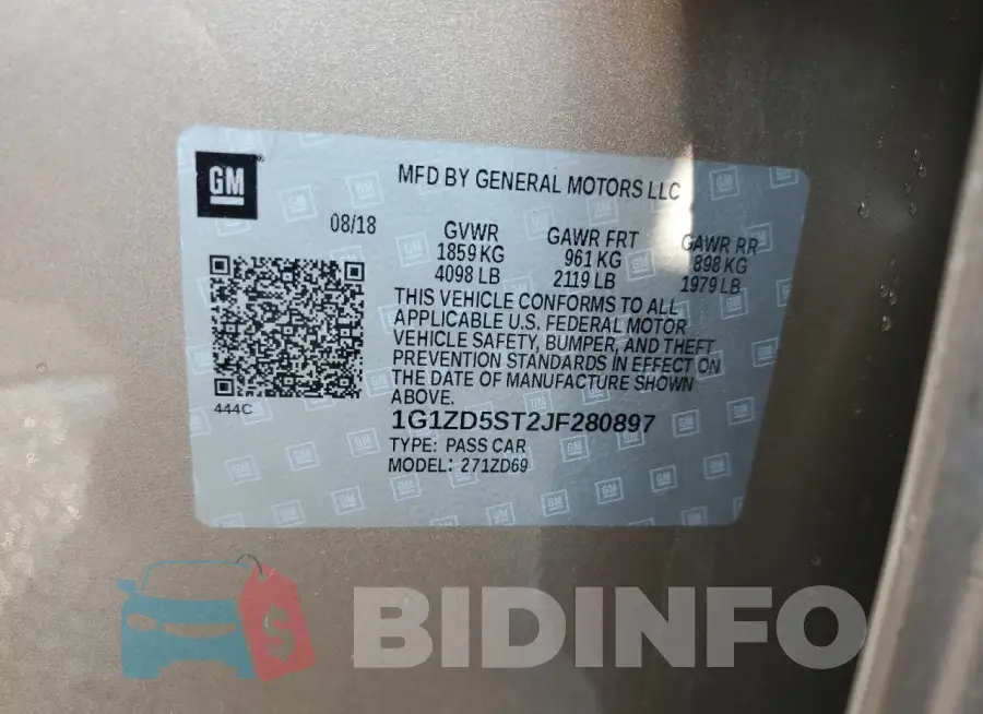 1G1ZD5ST2JF280897 Photo# 12