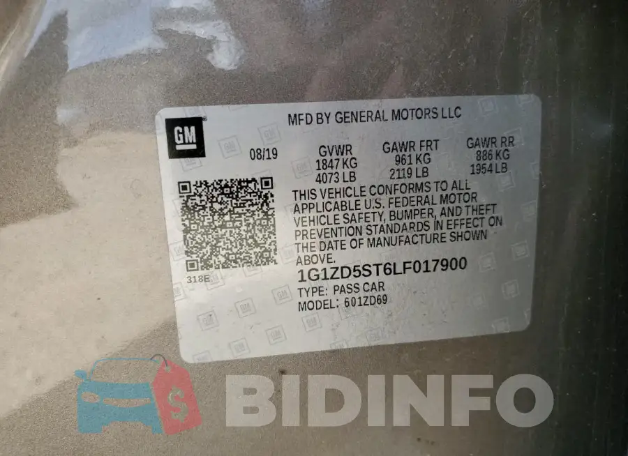 1G1ZD5ST6LF017900 Photo# 12