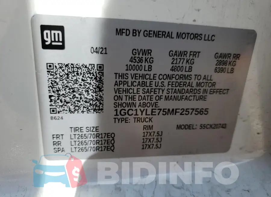 1GC1YLE75MF257565 Photo# 12