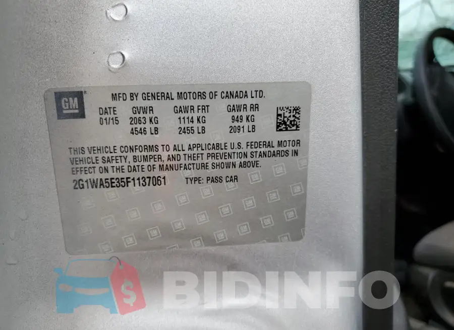 2G1WA5E35F1137061 Photo# 12