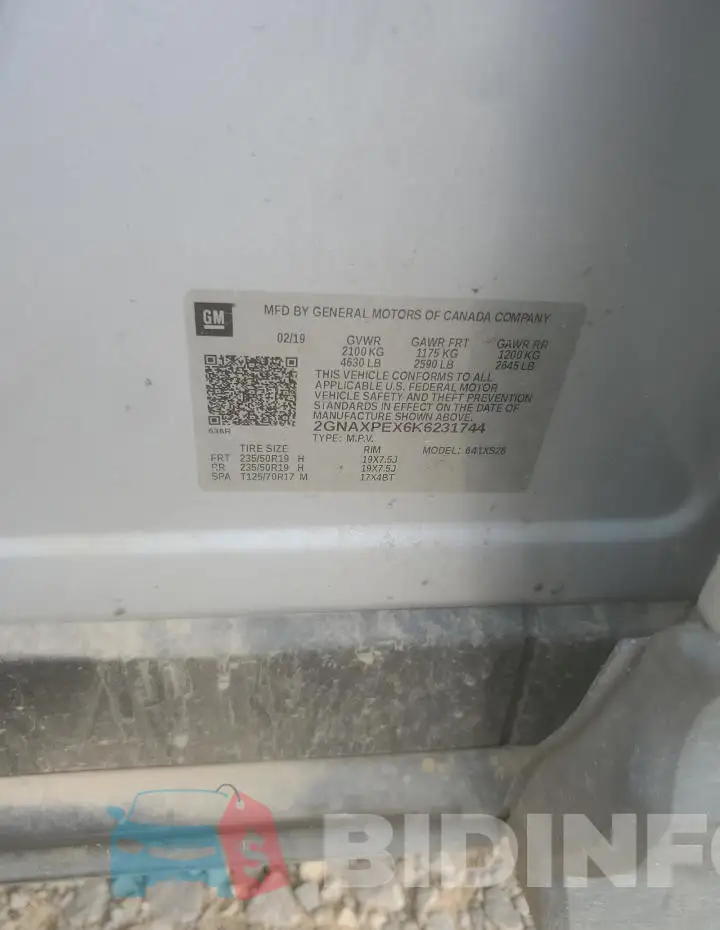 2GNAXPEX6K6231744 Photo# 13