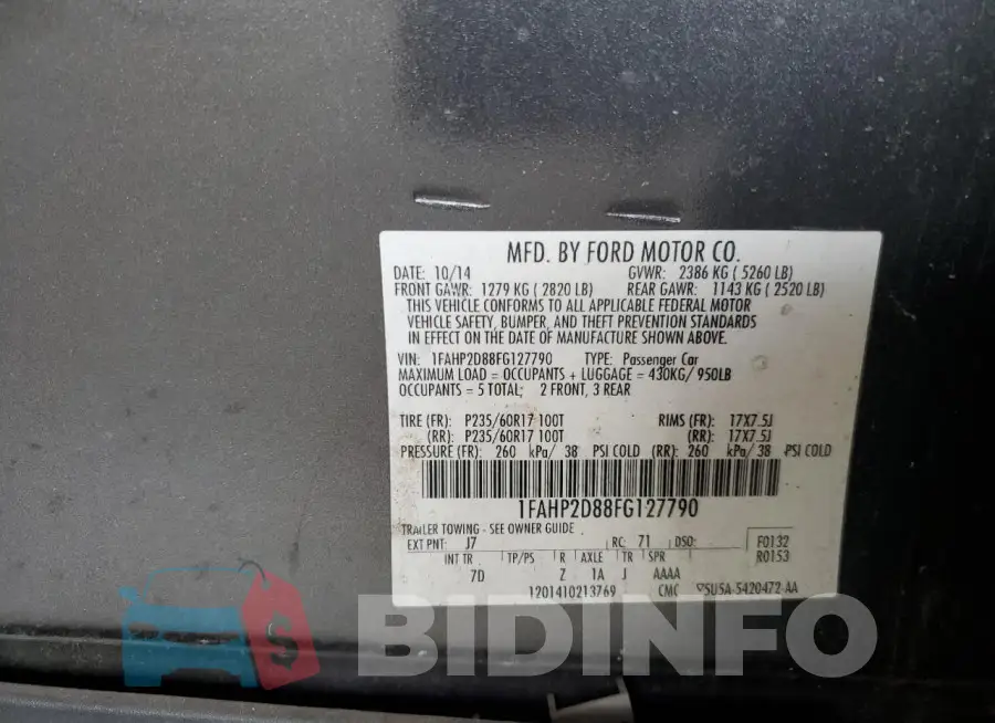1FAHP2D88FG127790 Photo# 12