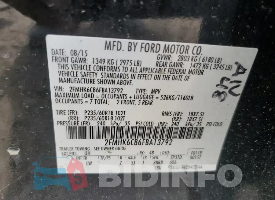 2FMHK6C86FBA13792 Photo# 13