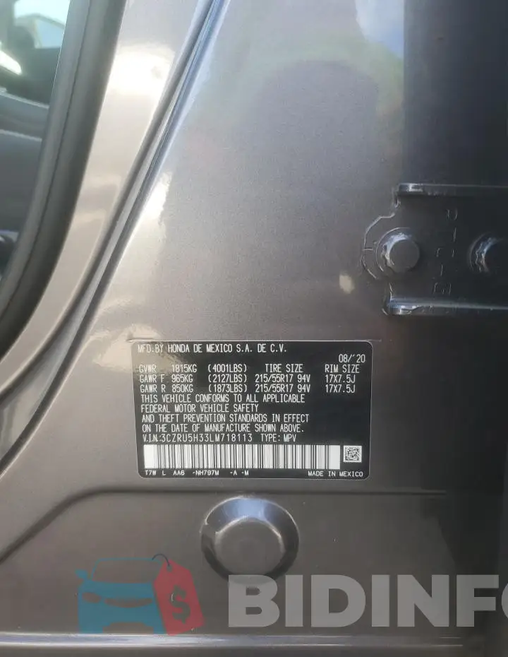 3CZRU5H33LM718113 Photo# 13