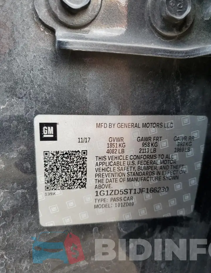 1G1ZD5ST1JF166230 Photo# 13